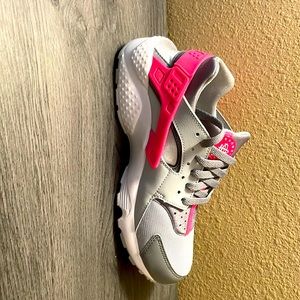 Pink and Gray Nike Huarache size 7